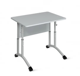 Стол ученический 1-местный регулируемый (рост 5-7) 700х500 мм ЛДСП Бук/Металл Серый