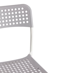 Металлический стул АДДЕ (мод. C-049) металл/пластик, 39 х 49 х 78 см, Грей (серый) /Вхите (белый) / ADDE (mod. C-049) Grey /White