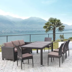 Комплект плетеной мебели Т347/С65А/Й380А-В53 Бровн 8ПCС / T347/S65A/Y380A-W53 Brown 8PCS