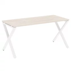 Стол рабочий ЛОФТ ВР.Л-СРКС-4.7 Металл белый Денвер светлый / LOFT VR.L-SRX-4.7