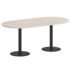 Стол овальный ХОМЕ ОФФИCЕ ВР.СП-5-180.1 Денвер Светлый/Антрацит металл / HOME OFFICE VR.SP-5-180.1