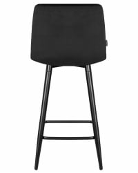 Стул полубарный ДОБРИН ОЛИВИА (черные матовые ножки, черный велюр (108-77)) / DOBRIN OLIVIA