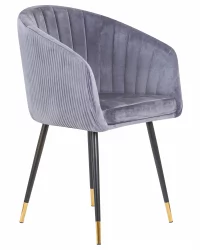 Стул обеденный ДОБРИН МАРЙ Серый велюр 1922-19 / DOBRIN MARY