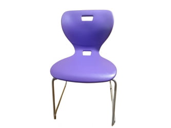 Стул универсального назначения АУРА Л (рост 6) Фиолетовый/Каркас полимерный хром / AURA L