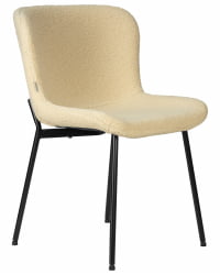 Стул обеденный ДОБРИН МИЛО (черные ножки, кремовый букле (УФ992-02)) / DOBRIN MILO (UF992-02))