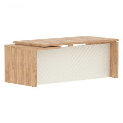 Стол руководителя правый Торр ЛУКС ТЛCТ 209 Р Дуб Бофорд Латте / Torr LUX TLCT R