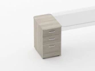 Тумба приставная на 3 ящика Глассй 3.10.14 Дуб сантана светлый / Glassy