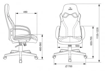 Геймерское кресло Бюрократ ЗОМБИЕ РУННЕР Черный-зеленый / ZOMBIE RUNNER