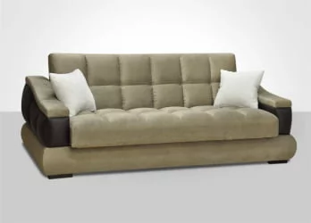 Диван тканевый Голливуд независимый пружинный блок 256 пружин (форест стоун/арена дарк браун)