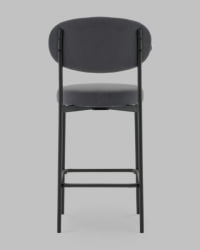 Стул Полубарный Бриф ДД ПБ велюр темно-серый / DD