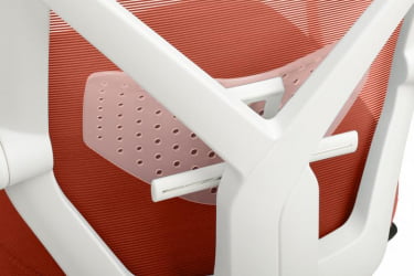 Кресло Оливер РCХ В-203АC Белый пластик/Оранжевый / Oliver RCH W-203AC