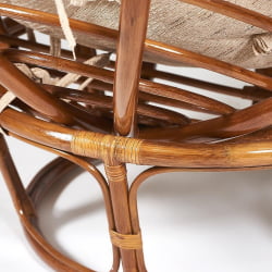 Кресло ПАПАСАН 23/01 В /с подушкой/ диаметр подушки 129 см, 115х101х104 см, Пекан (орех), ткань Старт / PAPASAN W Pecan