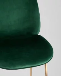 Стул барный Беетле Лите ПУ со спинкой Изумрудный / Beetle Lite PU