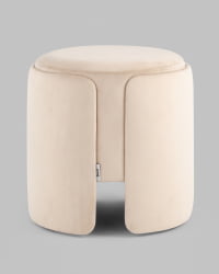 Пуф Такс велюр (молочный) / Taks