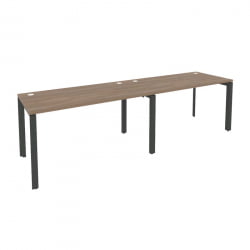 Рабочая станция на П-образном м/к ОНИКС О.МП-РС-2.3.7 Дуб Аризона/Антрацит / ONIX O.MP-RS-2.3.7