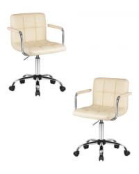 Офисное кресло для персонала ДОБРИН ТЕРРЙ (кремовый) 2 шт / DOBRIN TERRY