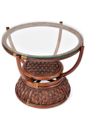 Столик кофейный Андреа ротанг, Д60х50см, Пекан Вашед (античн. орех) / Andrea D60х50см, Pecan Washed