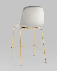 Стул полубарный Валенсия СН велюр Серый золотые ножки / SN