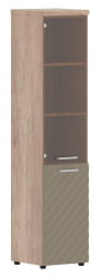 Шкаф колонка комбинированная с топом (левый) Торр ЛУКС ТЛХC 42.2 Л Дуб Каньон Капучино / Torr LUX TLHC L