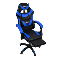 Кресло 088 цвет черный/синий с массажем 088-блаcк-блуе-масс / 088-black-blue-mass