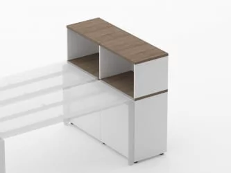 Тумба комбинированная высокая для рабочего модуля Дека 9.04.125 Дуб Верцаска/Белый / Deka