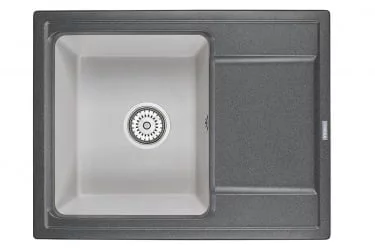 Кухонная мойка ХИБРИД ХИ-65 Графит-базальт / HIBRID HI-65