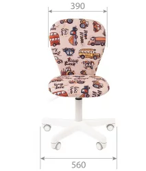 Детский стул CХАИРМАН ТИН (Кидс) 105 белый пластик Спасе / CHAIRMAN (Kids) Space