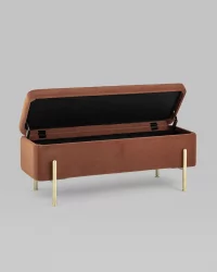 Скамья Болейн голд велюр Терракотовый / gold