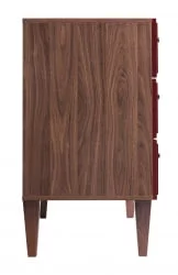 Комод 3 ящика Нортон (К) Кармин / Norton