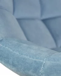 Стул барный ДОБРИН ТАИЛОР ВХИТЕ Пудрово-голубой велюр МДЖ9-74 / DOBRIN TAILOR WHITE MJ9-74