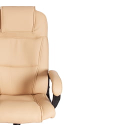 Кресло БЕРГАМО хром (22) кож/зам, бежевый, 36-34 / BERGAMO