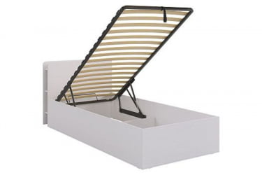 Односпальная кровать с подъемным механизмом Юниор ЗП.СМУ-02 белое дерево / ZP.SMU-02