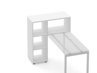 Стеллаж к столу Дека 9.06.10 Белый / Deka