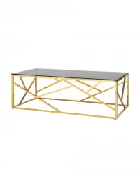 Журнальный стол АРТ ДЕКО 120кс60 золото стекло смоке / 120x60 smoke