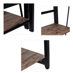 Стеллаж на металлокаркасе БРАБИКС ЛОФТ СХ-001 Мореный дуб / BRABIX LOFT SH-001