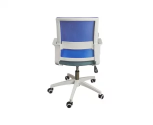 Кресло офисное Бит ЛБ белый пластик Синий / LB