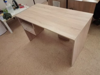 Стол письменный (С-1200) Л с левой подвесной тумбой Дуб Сонома Светлый / (S-1200) L