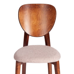 Стул ДИАМАНТЕ мягкое сидение бук, 42кс42кс85см, коричневый, ткань воол карамел, бежевый / DIAMANTE 42x42x85см, wool caramel,