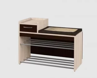 Тумба в прихожую Ольга 5 Ясень шимо светлый Венге