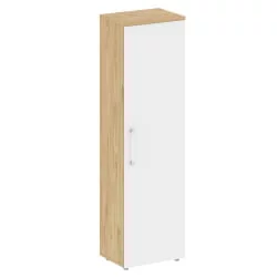 Гардероб узкий левый СХИФТ СК.ГБ-1 (Л) Тиквуд светлый/Белый Бриллиант / SHIFT SK.GB-1 (L)