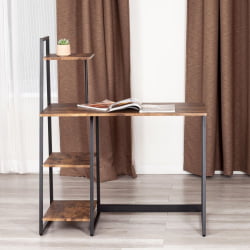 Письменный стол с полками ВД-16 бурнт / WD-16 burnt