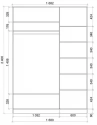 Шкаф-купе с фотопечатью Хит-24-17-77 Париж Ясень шимо темный