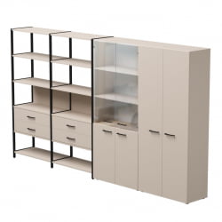 Набор стеллажных систем Еверпроф ЕВО №16 Кашемир Черный / Everprof EVO