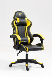 Кресло спортивное ТопЧаирс Шадов черно-желтый / TopChairs Shadow
