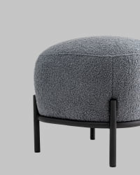 Пуф Стоун П букле Флуффй темно-серый / Fluffy