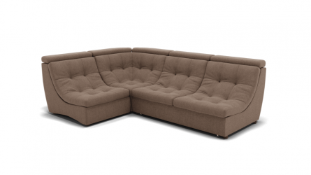 Диван Монако-3 (ЗР) Цвет фасада: Светло коричневый; Тип: Универсальный; Материал фасада: Металл/Велюр