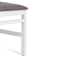 Стул CРОССМАН (комплект) НЕВ, Многослойный березовый шпон, 41х40х100 см, вхите/велюр темно-серый / CROSSMAN NEW, white/велюр