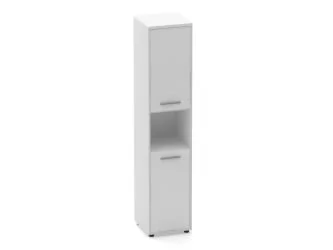 Шкаф 4 узкий закрытый, с нишей Дека 10.19.12Пр Белый / Deka