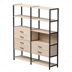 Набор стеллажных систем Еверпроф ЕВО №8 Дуб Соната Черный / Everprof EVO