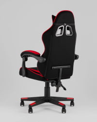 Кресло спортивное ТопЧаирс Шадов ткань черно-красный / TopChairs Shadow